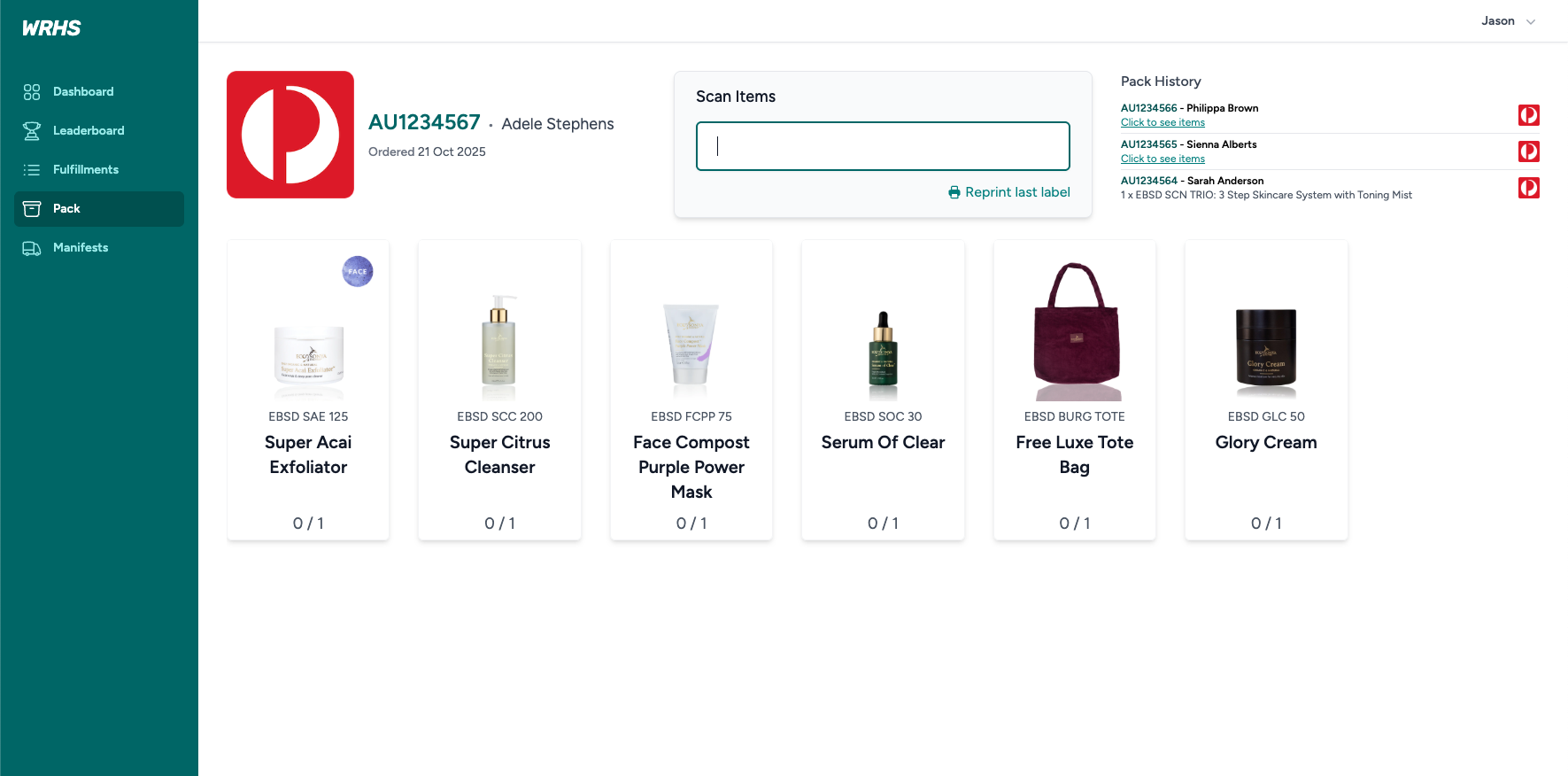 Pack bench screenshot